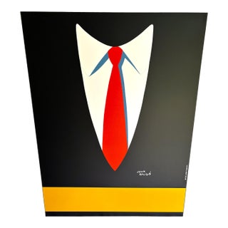 Jean Rouille' 1930s "Le Cravate" the Tie Poster--Wood ColorPlak-Mounted For Sale