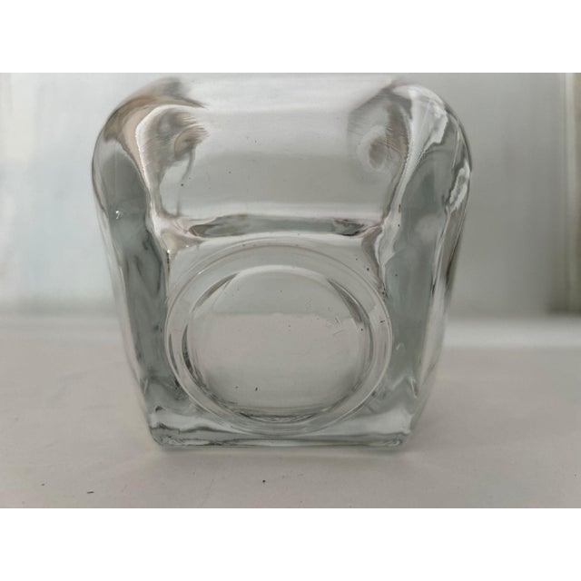 1980s Vintage Libbey Heavy Clear Glass Vase For Sale - Image 5 of 5