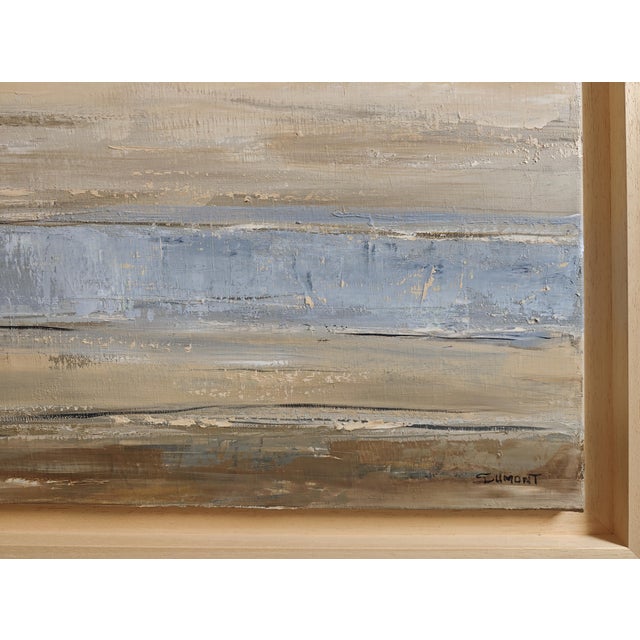Paint Between Sky and Shore, Abstract Landscape, Minimalism, French Artist, Framed by Sophie Dumont. For Sale - Image 7 of 8