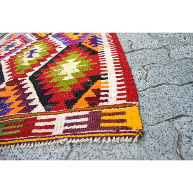 Turkish 1960s Turkish Handmade Kilim Rug For Sale - Image 3 of 11