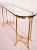 1960s Hollywood Regency Brass and Glass Top Console Table For Sale - Image 11 of 13