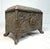 Metal Rare Antique Ornate 1890 Cast Iron Jewel Chest (Coffin Bank) by Hart Co. Usa For Sale - Image 7 of 15