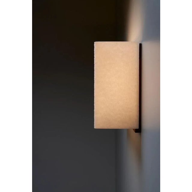 Large Wall Lamp with Textured Diffuser and Teak Frame from Kontakt-Werkstätten, 1960 For Sale - Image 4 of 9