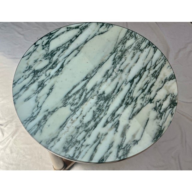 Wood Late 20th Century Directoire Style Marble Top Gueridon Table - Project Piece For Sale - Image 7 of 9