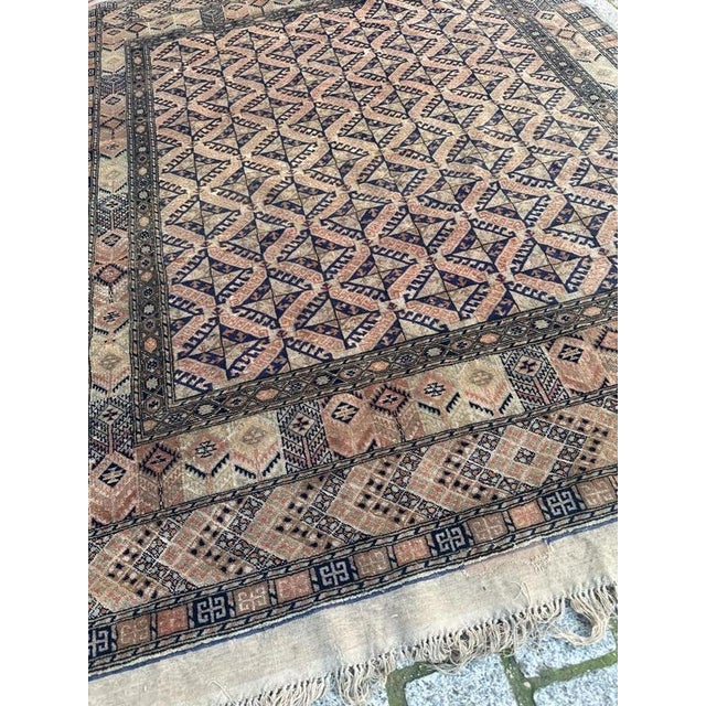 1970s Turkmen Wool and Silk Rug, 1970s For Sale - Image 5 of 18