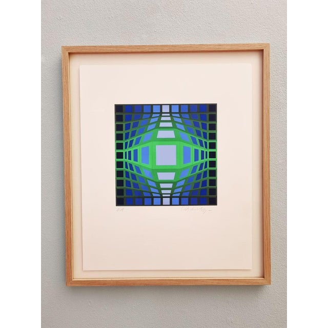 Victor Vasarely, Gyemant, 1968, Silkscreen, Framed For Sale - Image 4 of 4