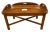 Brown Vintage Ethan Allen Butler's Tray Oval Cocktail Table Colonial Revival Maple For Sale - Image 8 of 14