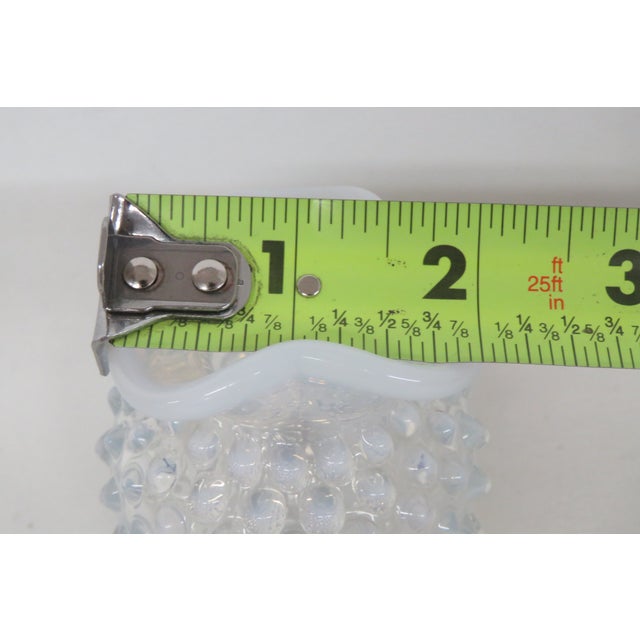 Fenton French Glass Hobnail Opalescent Small Vase Clear White Fluted Rim 4771b For Sale - Image 12 of 14