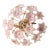 Vintage Murano Ceiling Light Pink Flowers, 1970s For Sale