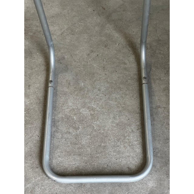 Metal Modernist Cheval Mirror in Grey Tubular Metal, 1970s For Sale - Image 7 of 18