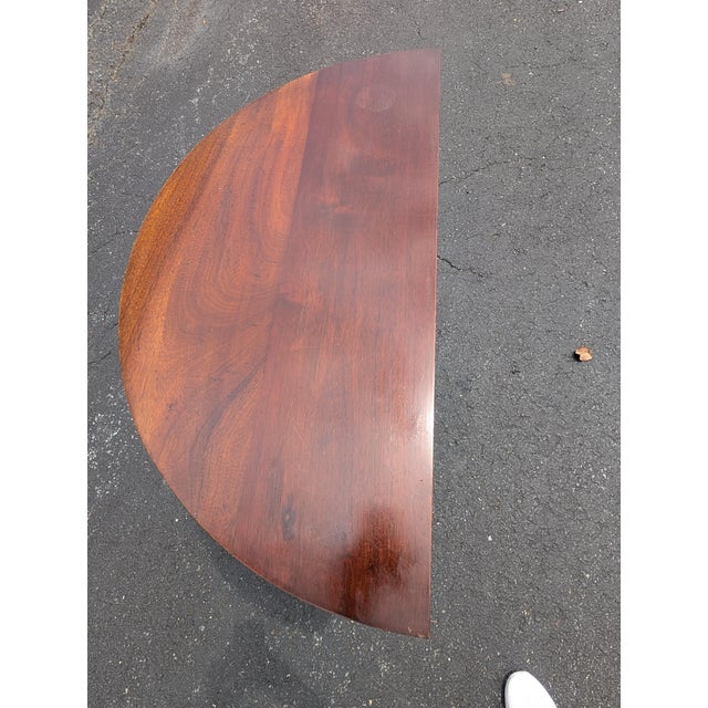Late 19th Century Federal Style Demi-Lune Flip Top Card Table For Sale - Image 4 of 11
