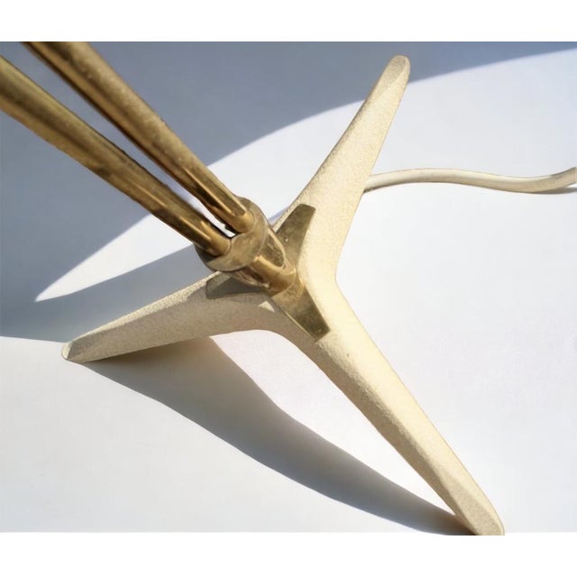 Mid-Century Floor Lamp in Brass with Fiberglass Shades attributed to Cosack, 1950s For Sale - Image 17 of 18