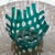 Iridescent Blue Green Fused Art Glass Coral Basket Bowl – Sculptural Studio Glass For Sale - Image 4 of 11