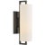 Ian K. Fowler for Visual Comfort Signature Bowen Medium Sconce in Bronze with Linen Shade For Sale