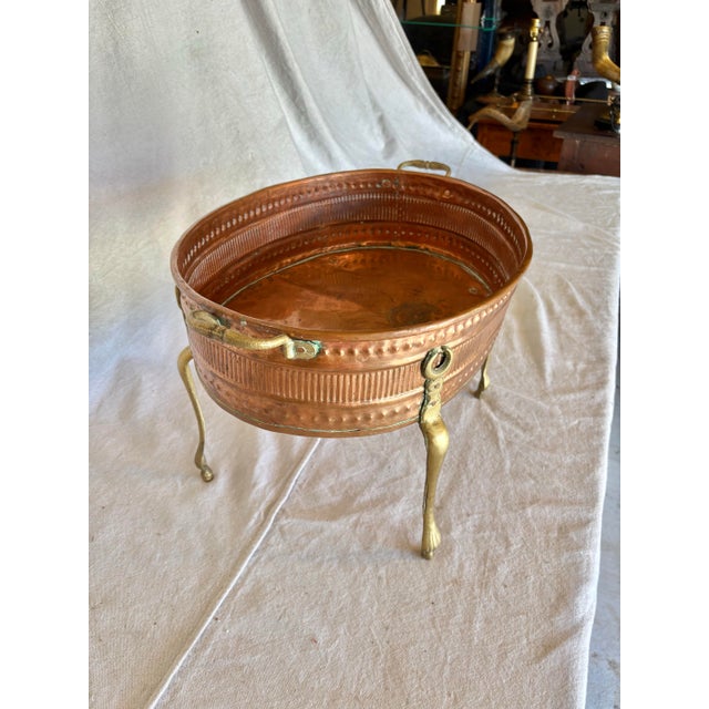 French Early 20th Century French Copper and Brass Jardiniere For Sale - Image 3 of 13