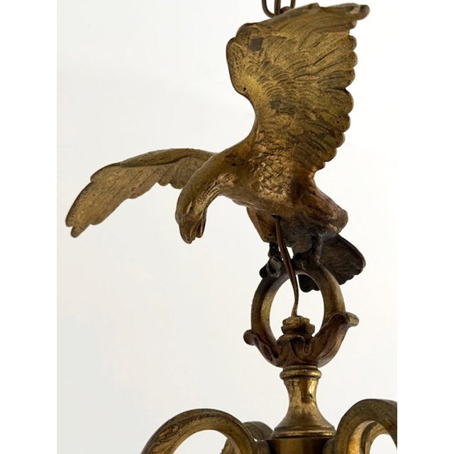Mid-Century Modern Eagle Lantern Pendant in Brass and Glass, 1960s For Sale - Image 9 of 12