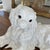 19th Century Antique French Faience Normandy Terracotta White Bavent Spaniel Dog For Sale - Image 5 of 11