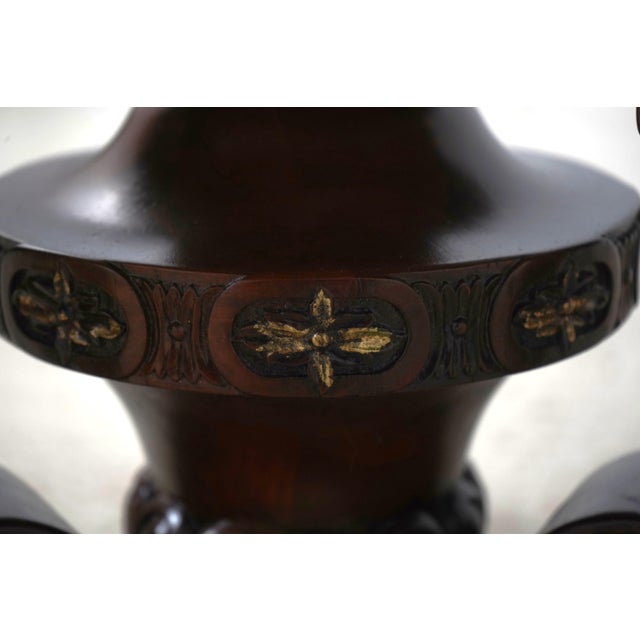 Maitland Smith Round Inlaid Mahogany Center Table For Sale - Image 9 of 15