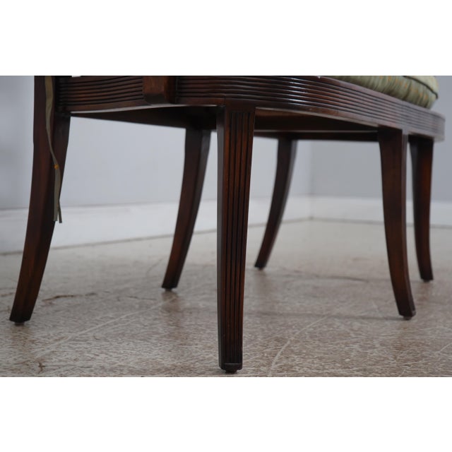 Theodore Alexander Mahogany Regency Cane Seat Settee For Sale - Image 9 of 18