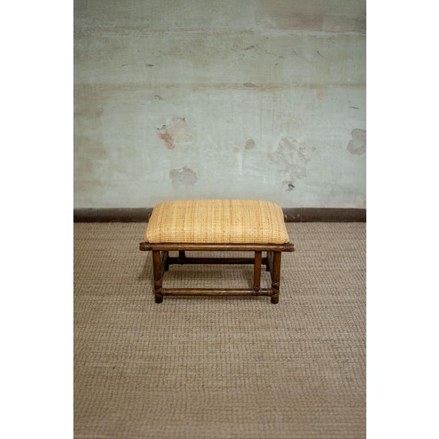 Wooden Ottomans by Lyda Levi for McGuire San Francisco, 1970s, Set of 2, in Good conditions. Designed 1970 to 1979