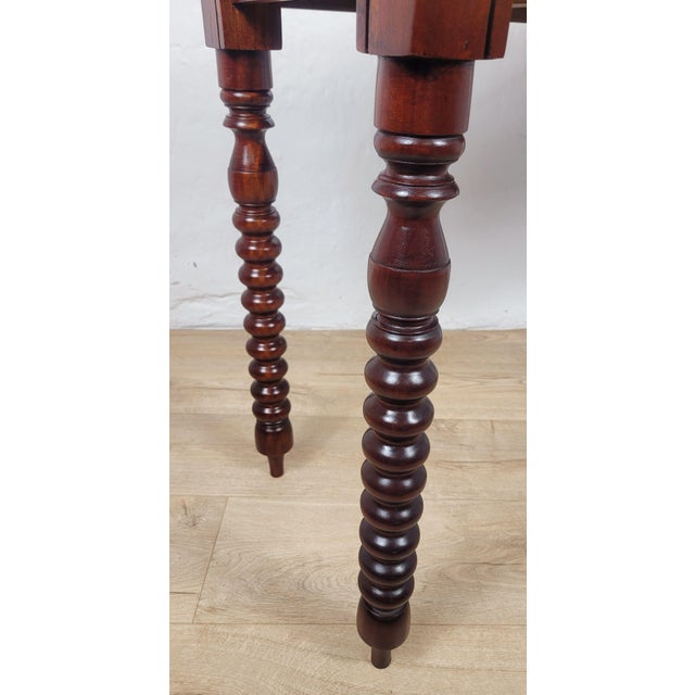 Mid-Century Mahogany Side Table, 1980s For Sale - Image 11 of 18