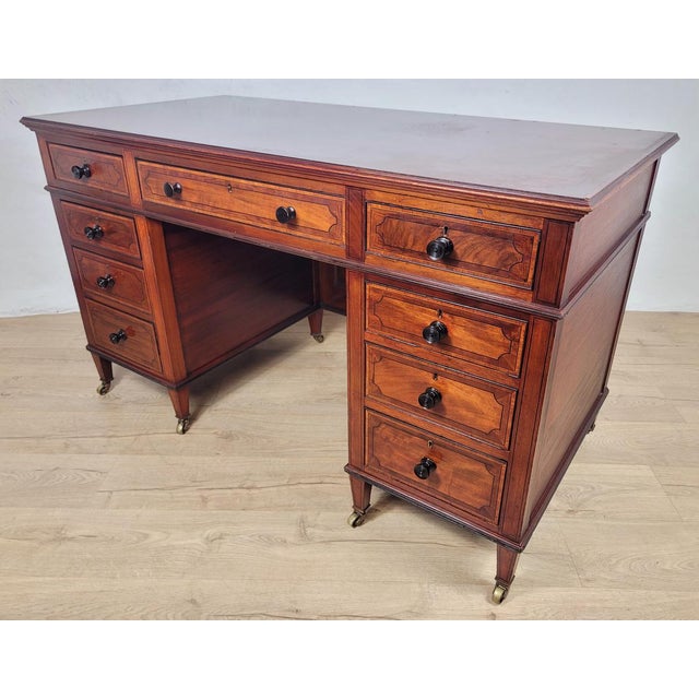 Antique Victorian Writing Desk from Maple & Co, 1890 For Sale - Image 4 of 18