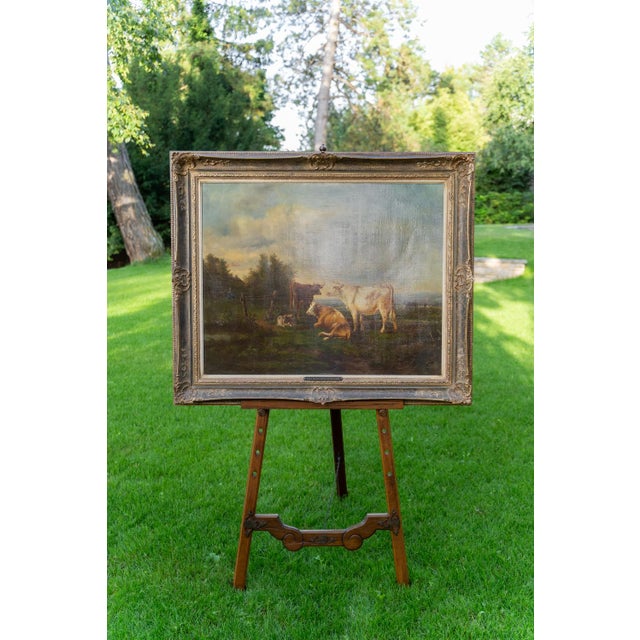 This exceptional painting was created by Émile Victor Cartier, a 19th-century painter renowned for his rural landscapes...