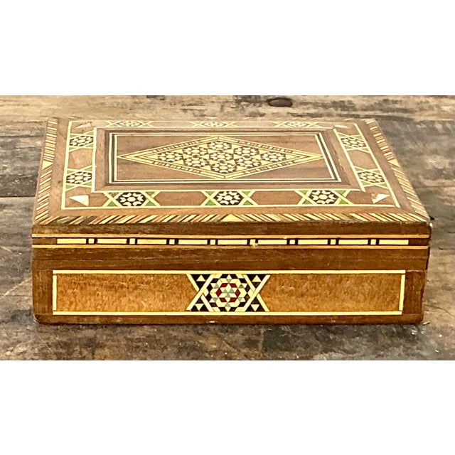 Vintage Moroccan Inlay Box For Sale - Image 4 of 12