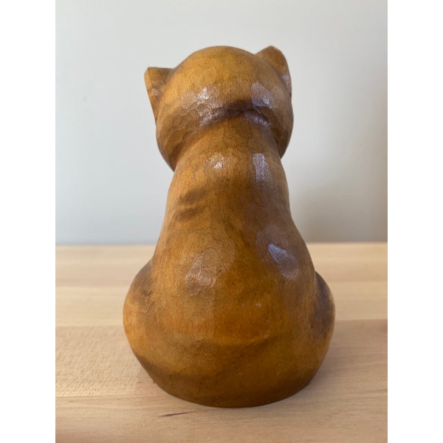1940s Hand Carved Swiss Baby Bear Figure by Schweizer Heimatwerk For Sale - Image 5 of 13