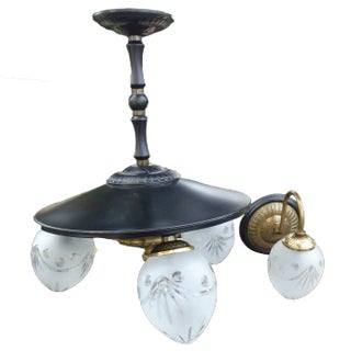 Vintage Ceiling Light and Wall Light, 1970s, Set of 2 For Sale