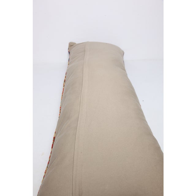 Antique Handmade Authentic Rug Pillow Cover -16'' X 47'' For Sale - Image 11 of 12