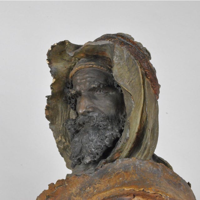 19th Century Orientalist Terracotta Bust of an Arab For Sale - Image 6 of 18