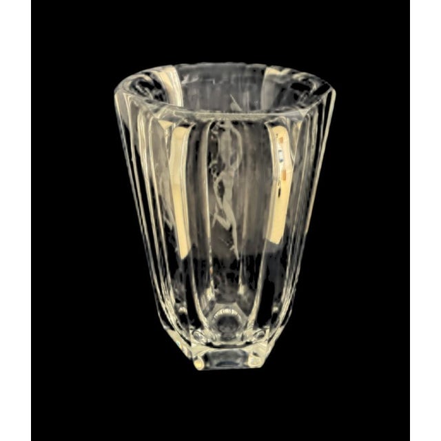 Art Deco Late 20th Century Elis Bergh Vintage for Kosta Boda Crystal Vase For Sale - Image 3 of 6