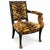 French Regency Style Ebonized Chair W/ Gilt Neo-Classical Swans & Tiger Velvet For Sale - Image 10 of 10