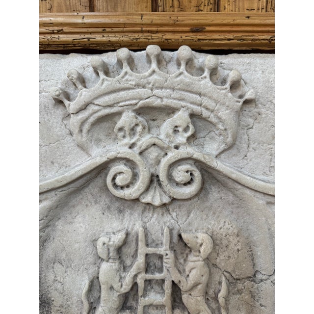 Mid 19th Century Italian Stone Coat of Arms For Sale - Image 6 of 9