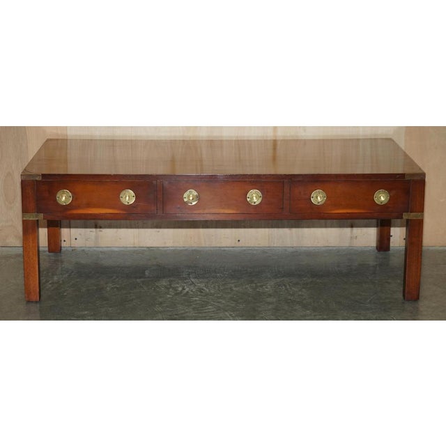 Burr Yew and Elm Military Campaign Coffee Table For Sale - Image 18 of 18