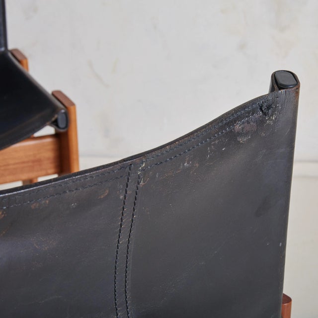 Italian 'Monk' Chair in Black Leather by Afra & Tobia Scarpa, 1974 For Sale - Image 12 of 14