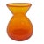 Mid-Century Modern Mid-Century Amberina Tangerine Crackle Glass Vase – Stout Hourglass Modern Art Form For Sale - Image 3 of 8