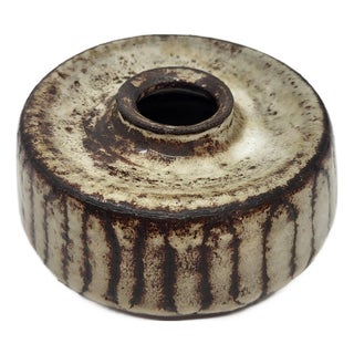 Brutalist Ceramic Stoneware Vase For Sale