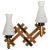 Vintage Teak, Brass & Opaline Glass Wall Sconce, Italy, 1960s For Sale - Image 6 of 6