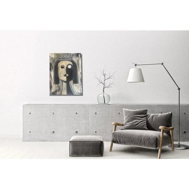 Mid-Century Inspired Queen Portrait by Bryan Boomershine For Sale - Image 4 of 7