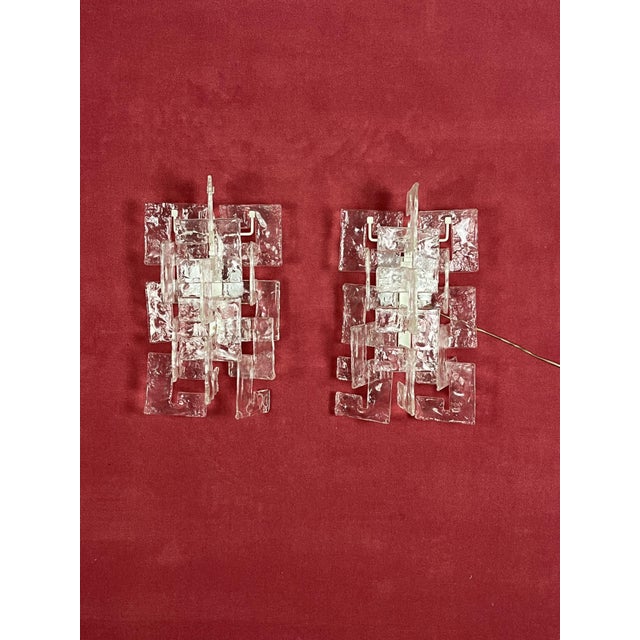 Murano Glass Wall Lamps, 1960s, Set of 2 For Sale - Image 10 of 12