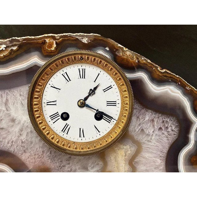 Pendulum Encrusted in Agate Stone For Sale - Image 3 of 13