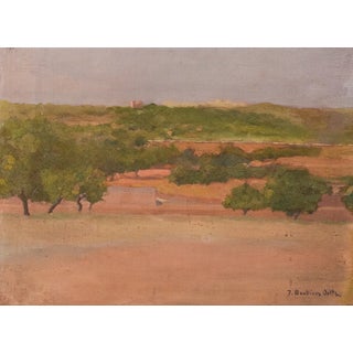 Jose Benlliure Y Ortiz, Mediterranean Landscape, 1890s, Oil on Canvas For Sale