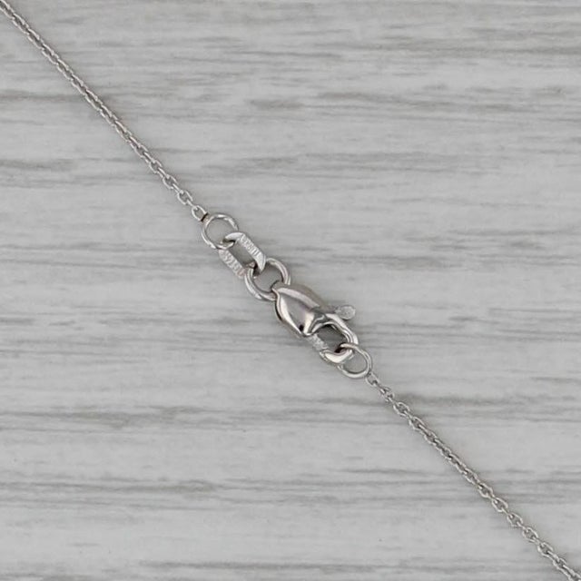 2010s 0.47ctw Diamond Eternity Circle Pendant Necklace 14k Gold 16.25" Cable Chain For Sale - Image 5 of 6
