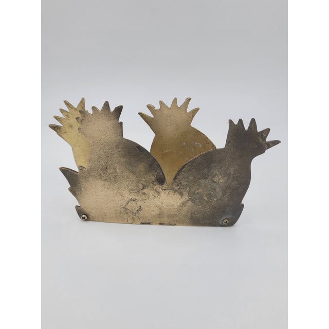 Hollywood Regency Vintage Hollywood Regency Solid Brass Pineapple Napkin Holder For Sale - Image 3 of 11