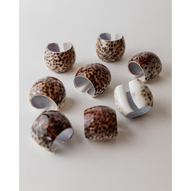 This vintage set of eight napkin rings from 1980s Italy is a charming example of coastal-inspired tableware. Made from...