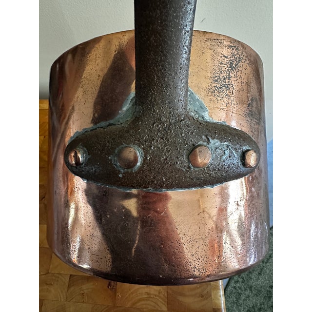 Copper 19th Century Huge Copper Pan or Stock Pot For Sale - Image 8 of 11