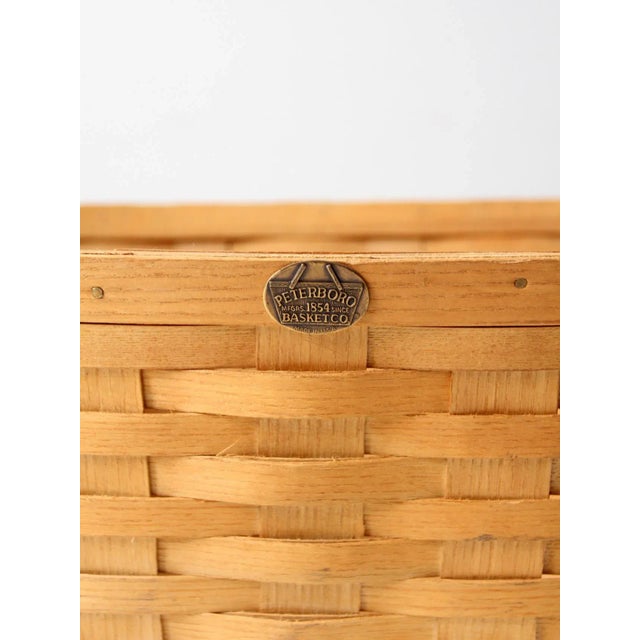 Contemporary Vintage Peterboro Storage Basket For Sale - Image 3 of 13