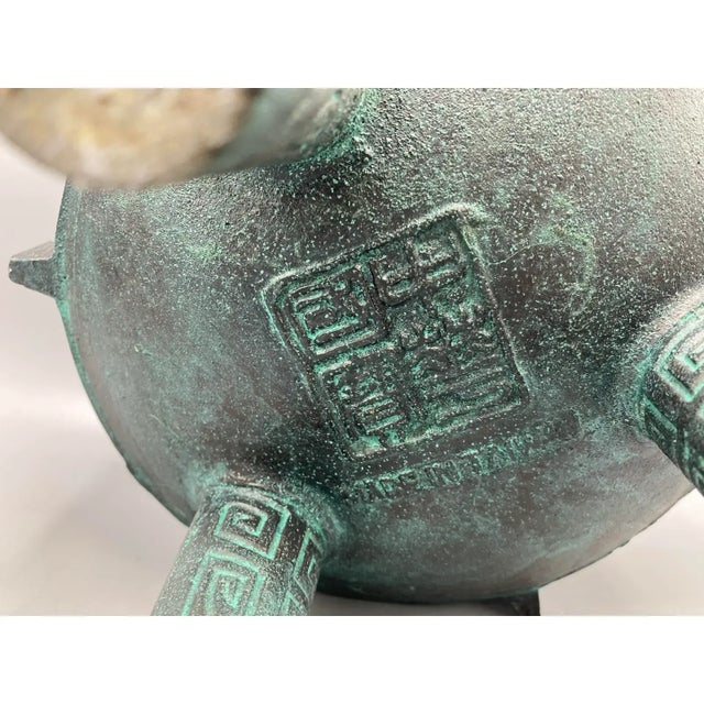 James Mont Verdigris Ice Bucket 10.5" For Sale In San Francisco - Image 6 of 7